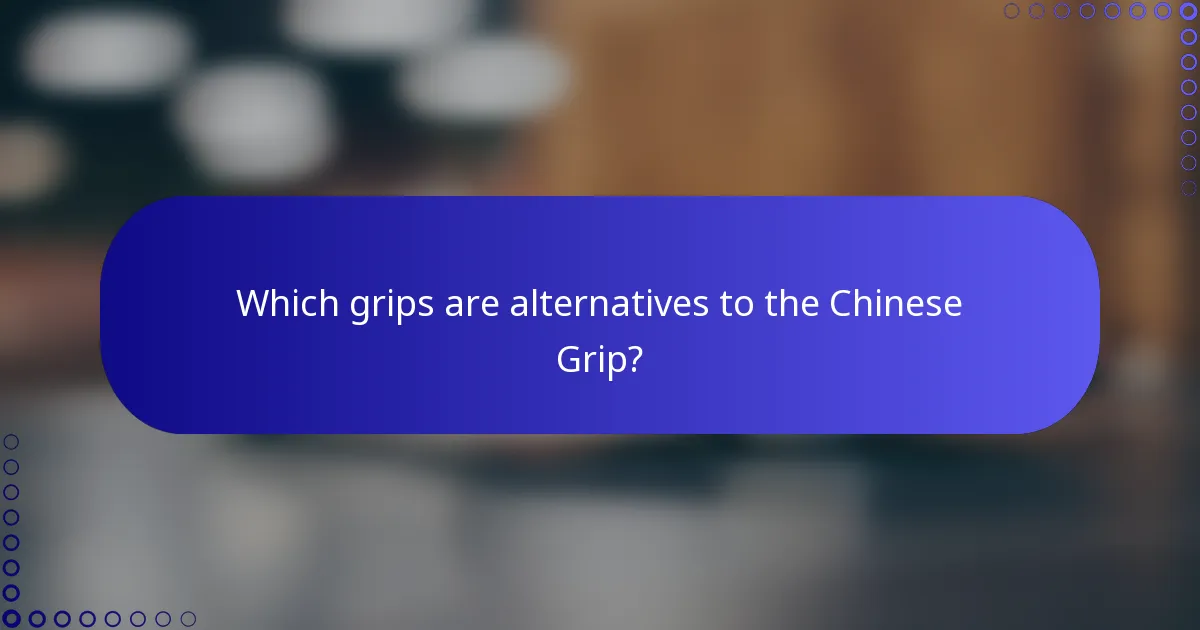 Which grips are alternatives to the Chinese Grip?